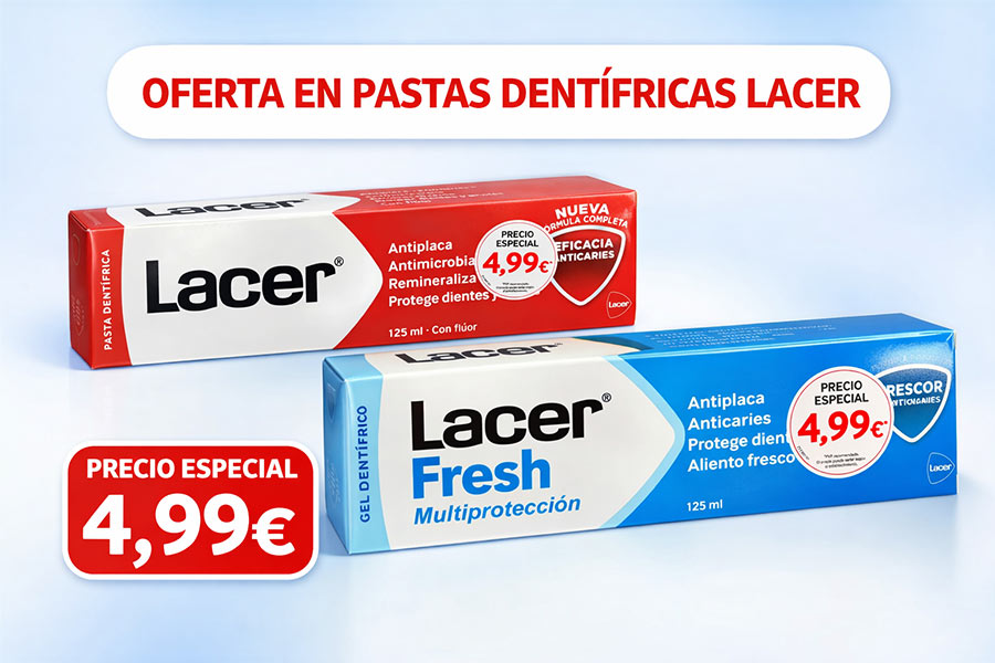 Oferta en pastas dentífricas LACER